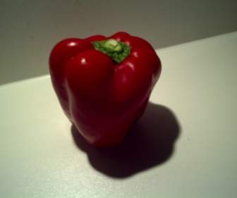 Red Pepper On A White Back Ground