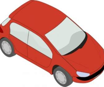 Rote Peugeot ClipArt