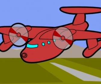Pesawat Merah Clip Art