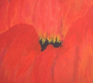 Red Poppy Klatschmohn Painting