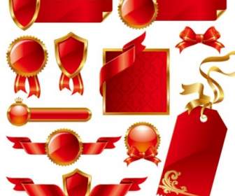 Red Ribbon Theme Vector