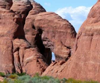 Parque Nacional Arches De Formaciones De Rocas De Rojo