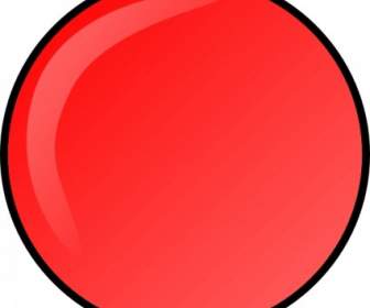 赤い丸いボタン クリップアート