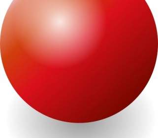 Red Shiney Ball Clip Art