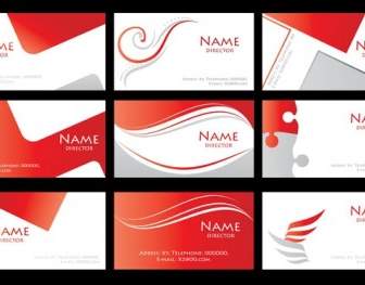 Red Simple Card Background Vector