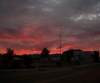 Roter Himmel Am Morgen
