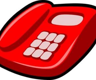 Red Telephone Clip Art