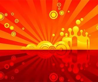 Red Theme Vector Background