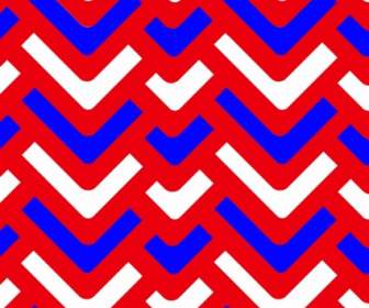 Red White And Blue Shape Abstract