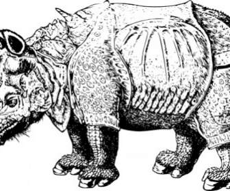 Renaissance Rhino Clip Art