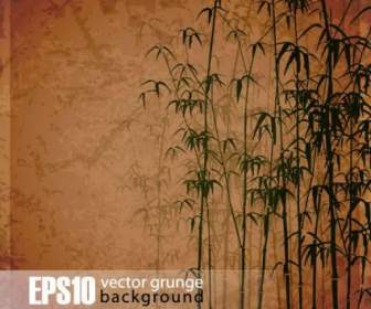 Retro Bambus-Wald-Hintergrund