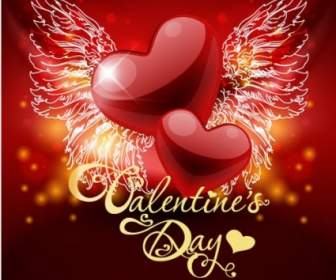 Retro Valentine39s Day Greeting Card Vector