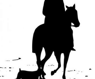 Riding Horse Silhouette Clip Art