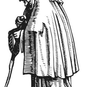 Robed Old Woman Clip Art