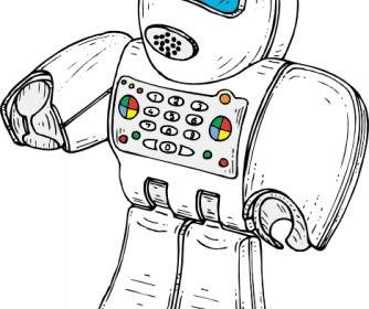 ロボット電卓クリップ アート