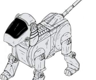 ロボット犬のクリップアート