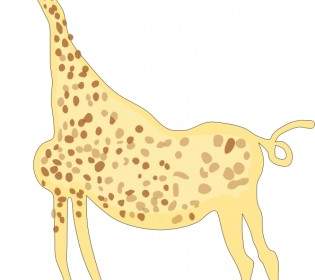 Giraffa Di Roccia Arte Acacus Colorato