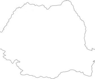 Romania Map Contour Clip Art