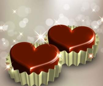 Vector Heartshaped Romantico Al Cioccolato