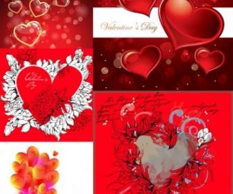Romantische Herzförmiger Vektor