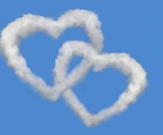 Foto Ad Alta Definizione Di Romantico Heartshaped Nuvole Bianche
