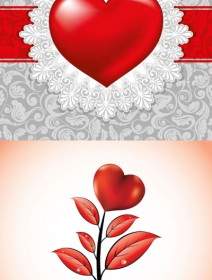Vektor-romantisch Valentinstag Tag Herzförmiger Elemente