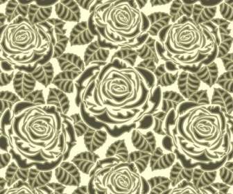 Rose Pattern Background Vector