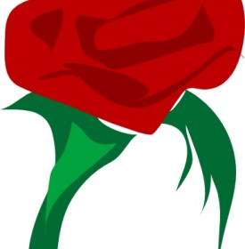 Clip Art De Rosa Flor Roja