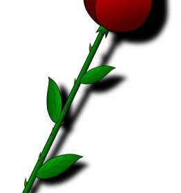 Clipart Fleur Rouge Rose