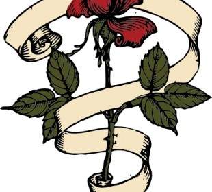 Rose Scroll Clip Art
