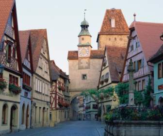 Rothenburg Ob Der Tauber Tapete Deutschland Welt
