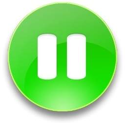 Rounded Green Pause Button