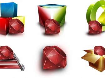 Ruby Programmierung Symbole Icons Pack
