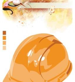 Safety Helmets Flowers Vector Outlets