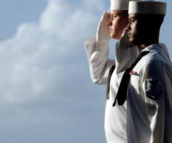 Sailors Saluting Isolated