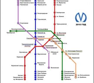 Mappa Metropolitana Di San Pietroburgo