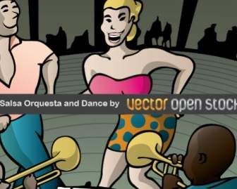 Dança E Orquesta De Salsa
