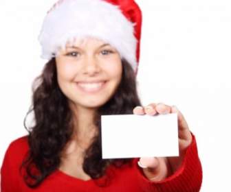 Santa And Business Card
