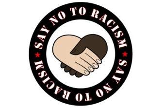 Diga Não A Etiqueta De Vetor De Racismo