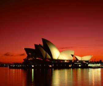 猩红色的夜壁纸澳大利亚世界