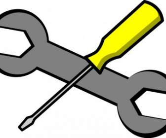 Screwdriver And Wrench Icon