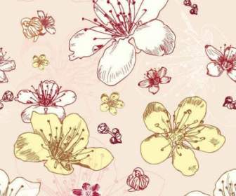Seamless Flower Pattern Vector Graphic