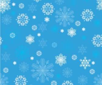 Seamless Sketched Snowflakes Background