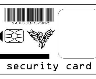 เวกเตอร์บัตรรักษาความปลอดภัย
