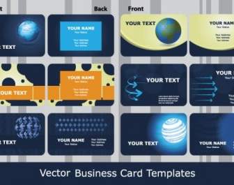 Sinn Für Visitenkarten Vorlagen Technologie Blaue Vektor