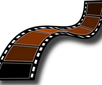 Sepia-Film-Streifen-ClipArt-Grafik