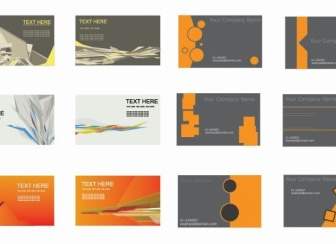 Set Of Business Cards Vector