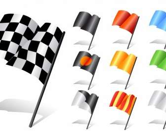 Set Of Racing Flags