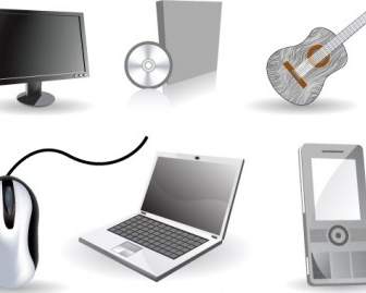 Set Of Six Tech Icons