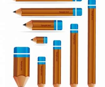 مجموعة من أقلام الرصاص الخشبية